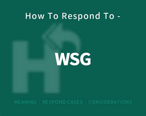 wsg meaning reply|how to respond what's good.